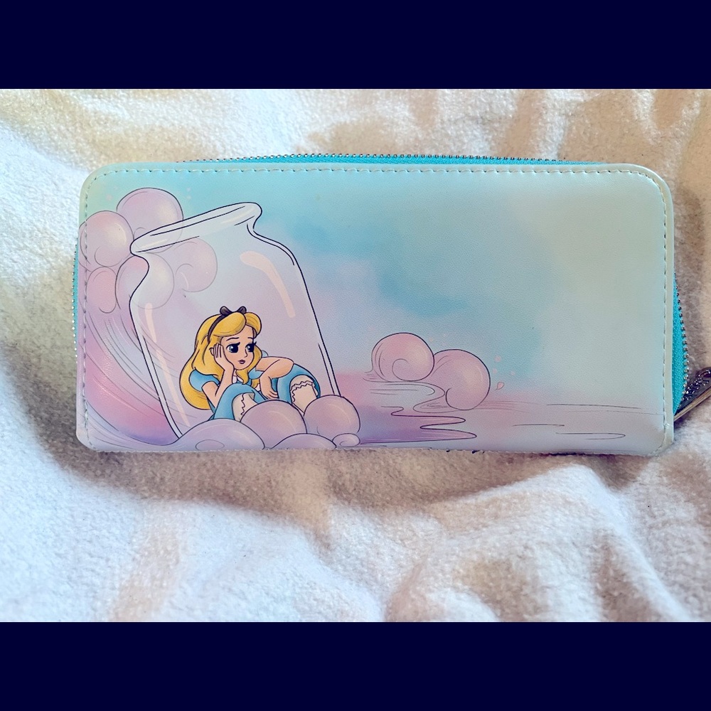 Alice In Wonderland Loungefly wallet.